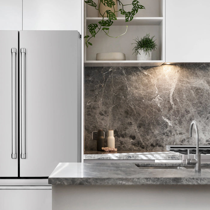 ZLINE 36" Freestanding Refrigerator with French Doors & Ice Maker in Fingerprint Resistant Stainless Steel- 36-Inch, 22.5 Cu. Ft., RFM-36 ZLINE