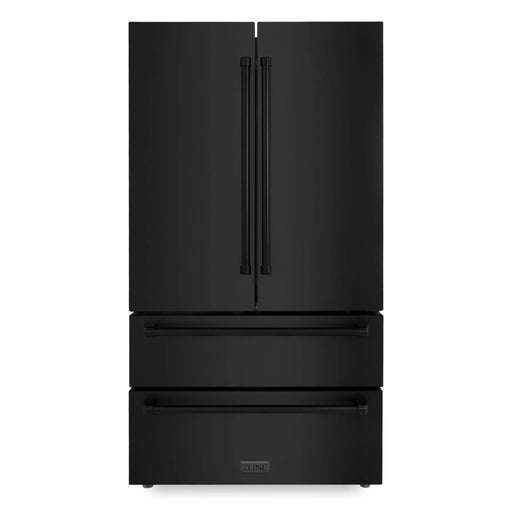 ZLINE 36" French Door Refrigerator in Black Stainless Steel, RFM-36-BS ZLINE