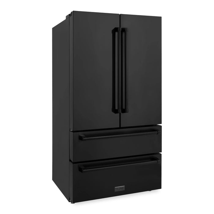 ZLINE 36" French Door Refrigerator in Black Stainless Steel, RFM-36-BS ZLINE