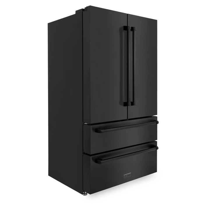 ZLINE 36" French Door Refrigerator in Black Stainless Steel, RFM-36-BS ZLINE