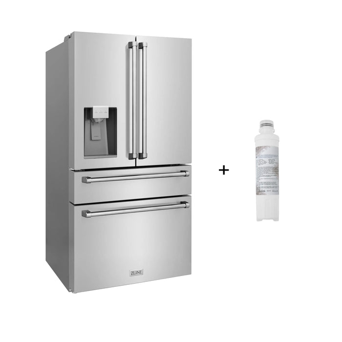 ZLINE 36" French Door Refrigerator with Water Filter in Stainless Steel, RFM-W-WF-36 ZLINE Dreamwood Living