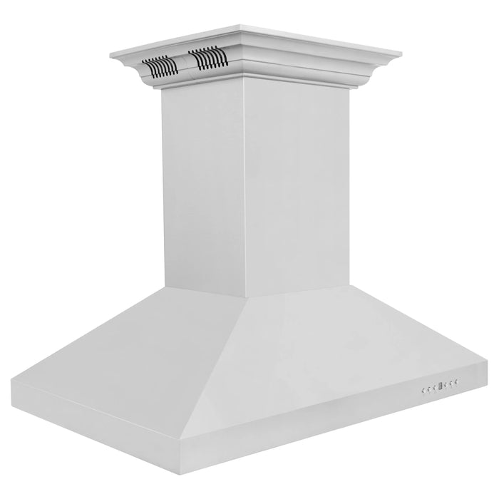 ZLINE 36" Island Mount Range Hood in Stainless Steel with CrownSound® Bluetooth Speakers, KL3iCRN-BT-36 ZLINE Dreamwood Living