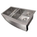 ZLINE 36" Niseko Farmhouse Apron Mount Double Bowl Kitchen Sink in DuraSnow® Stainless Steel with Bottom Grid, SA50D-36S ZLINE Dreamwood Living