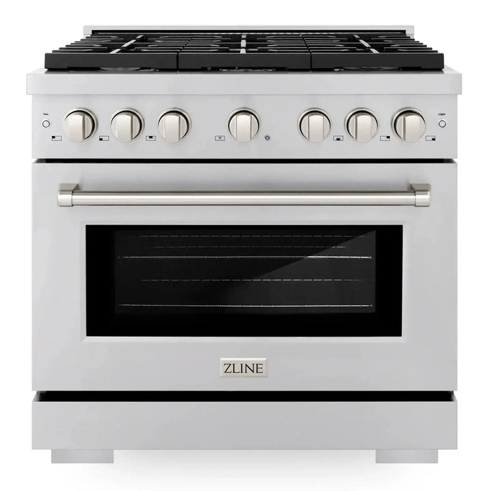 ZLINE 36" Professional All Gas Range with 6 Burners in Stainless Steel, SGR36 ZLINE