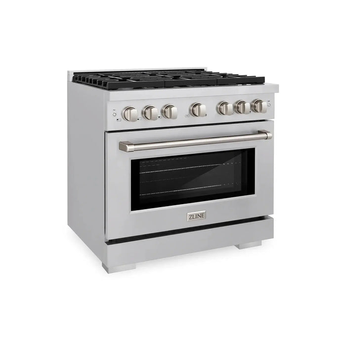 ZLINE 36" Professional All Gas Range with 6 Burners in Stainless Steel, SGR36 ZLINE