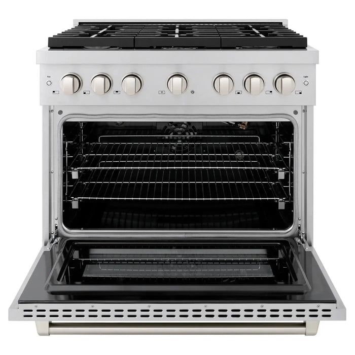 ZLINE 36" Professional All Gas Range with 6 Burners in Stainless Steel, SGR36 ZLINE