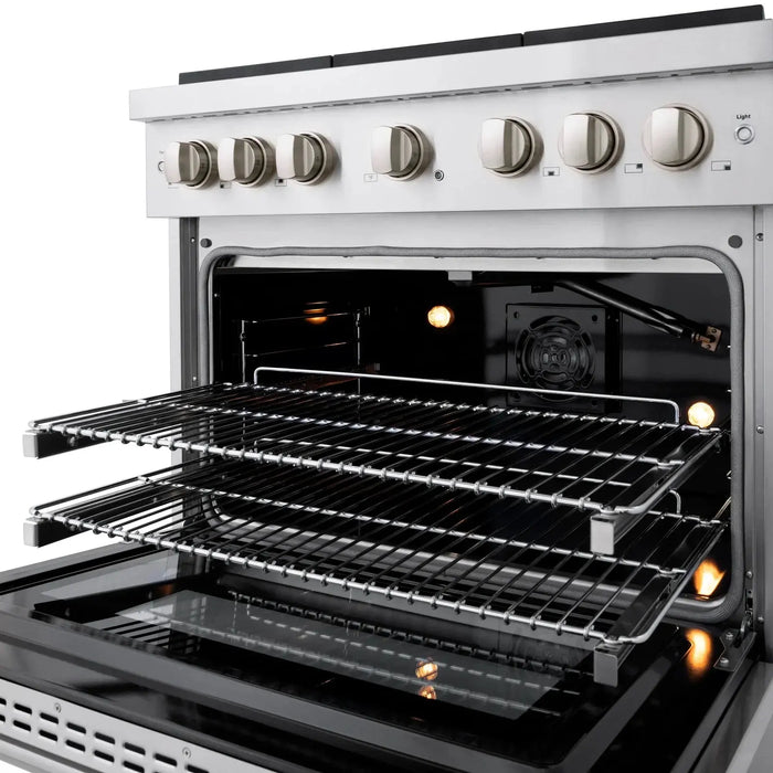 ZLINE 36" Professional All Gas Range with 6 Burners in Stainless Steel, SGR36 ZLINE
