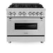 ZLINE 36" Professional Dual Fuel Range in Stainless Steel, RA36 ZLINE