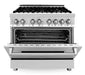 ZLINE 36" Professional Dual Fuel Range in Stainless Steel, RA36 ZLINE