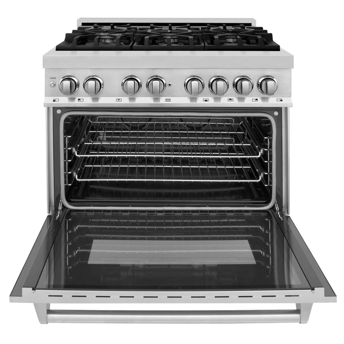 ZLINE 36" Professional Dual Fuel Range in Stainless Steel, RA36 ZLINE