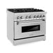 ZLINE 36" Professional Dual Fuel Range in Stainless Steel, RA36 ZLINE