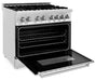 ZLINE 36" Professional Dual Fuel Range in Stainless Steel, RA36 ZLINE