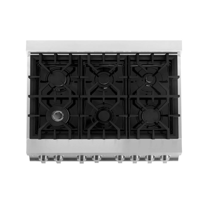 ZLINE 36" Professional Dual Fuel Range in Stainless Steel, RA36 ZLINE