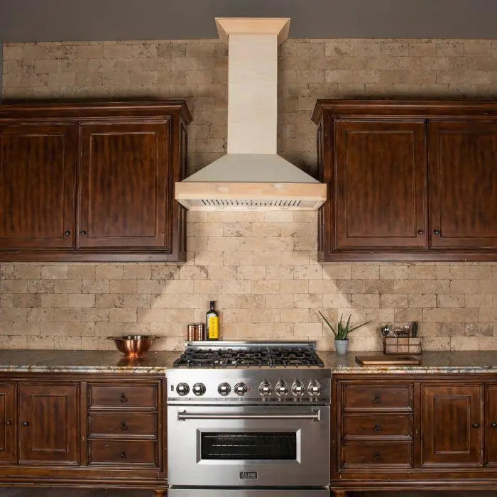ZLINE 36" Unfinished Wooden Wall Mount Range Hood, KBUF-36 ZLINE