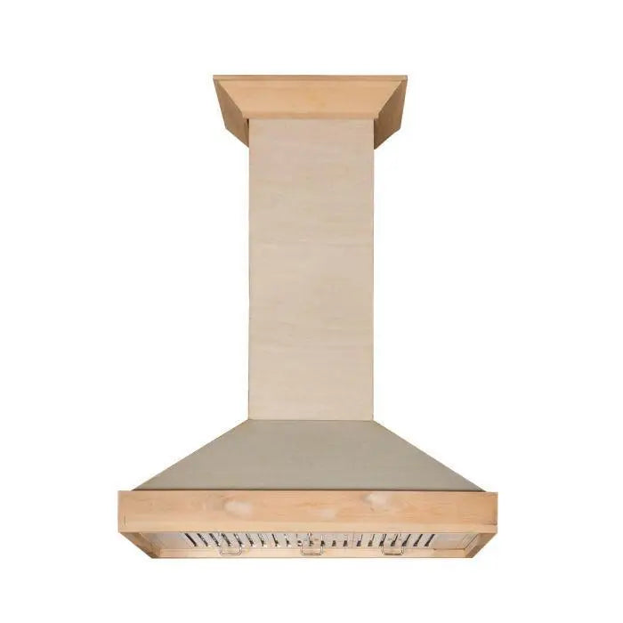 ZLINE 36" Unfinished Wooden Wall Mount Range Hood, KBUF-36 ZLINE