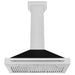 ZLINE 36" Wall Mount Range Hood in DuraSnow® Stainless Steel with Black Matte Shell and Stainless Steel Handle, KB4SNX-BLM-36 ZLINE Dreamwood Living