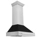 ZLINE 36" Wall Mount Range Hood in DuraSnow® Stainless Steel with Black Matte Shell, 8654SNX-BLM-36 ZLINE Dreamwood Living
