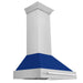 ZLINE 36" Wall Mount Range Hood in DuraSnow® Stainless Steel with Blue Gloss Shell, 8654SNX-BG-36 ZLINE Dreamwood Living