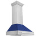 ZLINE 36" Wall Mount Range Hood in DuraSnow® Stainless Steel with Blue Matte Shell, 8654SNX-BM-36 ZLINE Dreamwood Living