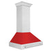 ZLINE 36" Wall Mount Range Hood in DuraSnow® Stainless Steel with Red Matte Shell, 8654SNX-RM-36 ZLINE Dreamwood Living
