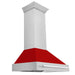 ZLINE 36" Wall Mount Range Hood in DuraSnow® Stainless Steel with Red Matte Shell, 8654SNX-RM-36 ZLINE Dreamwood Living