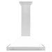 ZLINE 36" Wall Mount Range Hood in DuraSnow® Stainless Steel with White Matte Shell and Stainless Steel Handle, KB4SNX-WM-36 ZLINE Dreamwood Living