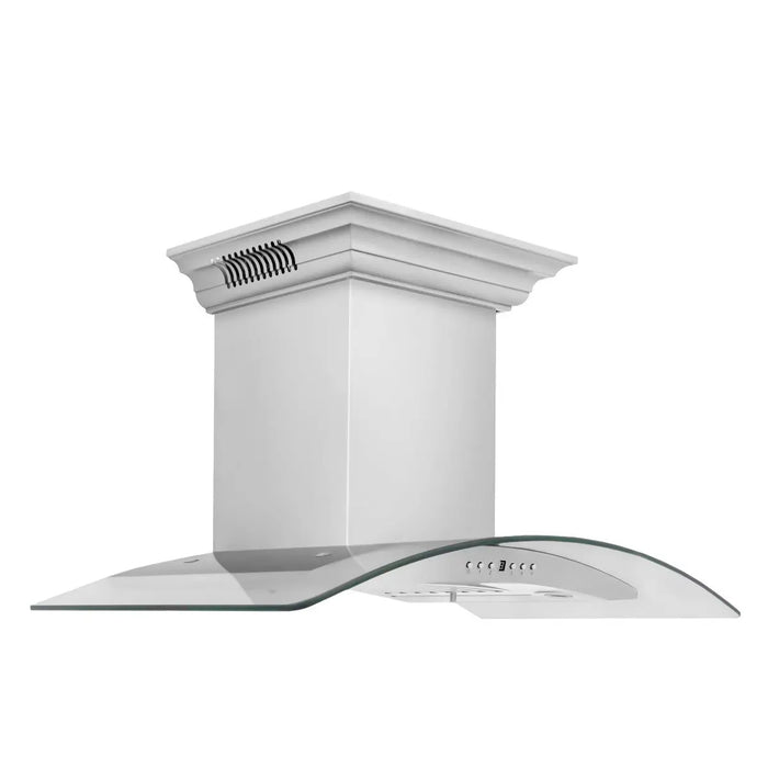 ZLINE 36" Wall Mount Range Hood with Built-in CrownSound Bluetooth Speakers in Stainless Steel & Glass, KN4CRN-BT-36 ZLINE Dreamwood Living