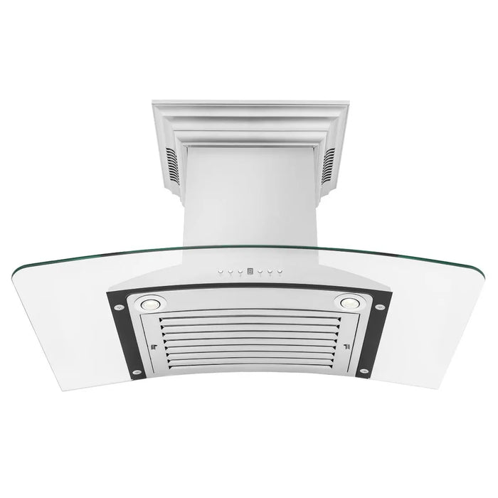 ZLINE 36' Wall Mount Range Hood with Built-in CrownSound Bluetooth Speakers in Stainless Steel & Glass, KNCRN-BT-36 ZLINE