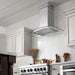 ZLINE 36' Wall Mount Range Hood with Built-in CrownSound Bluetooth Speakers in Stainless Steel & Glass, KNCRN-BT-36 ZLINE
