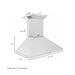 ZLINE 36" Wall Mount Range Hood with Built-in CrownSound™ Bluetooth Speakers in Stainless Steel, KF1CRN-BT-36 ZLINE Dreamwood Living
