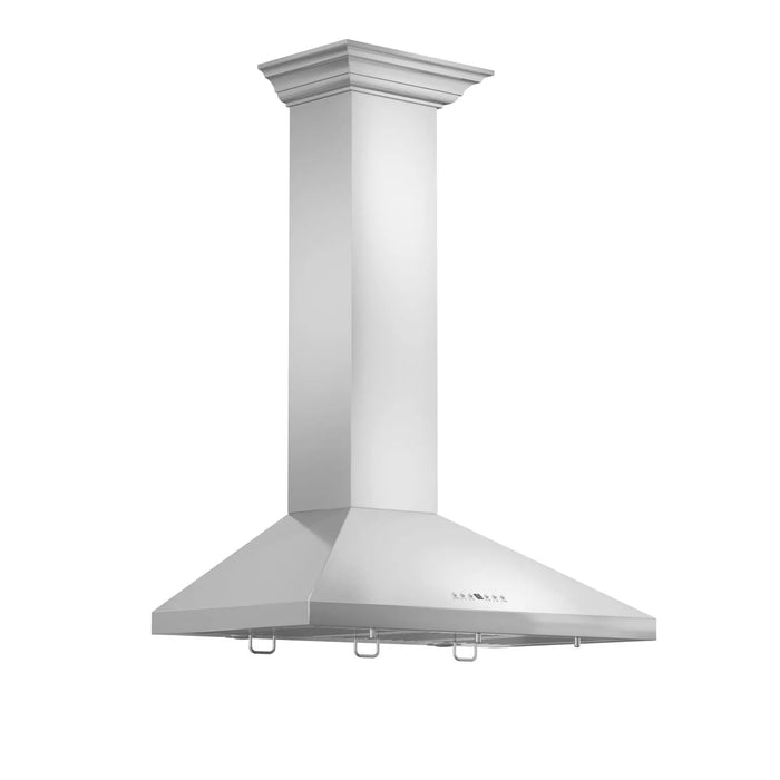 ZLINE 36" Wall Mount Range Hood with Built-in CrownSound™ Bluetooth Speakers in Stainless Steel, KF2CRN-BT-36 ZLINE Dreamwood Living