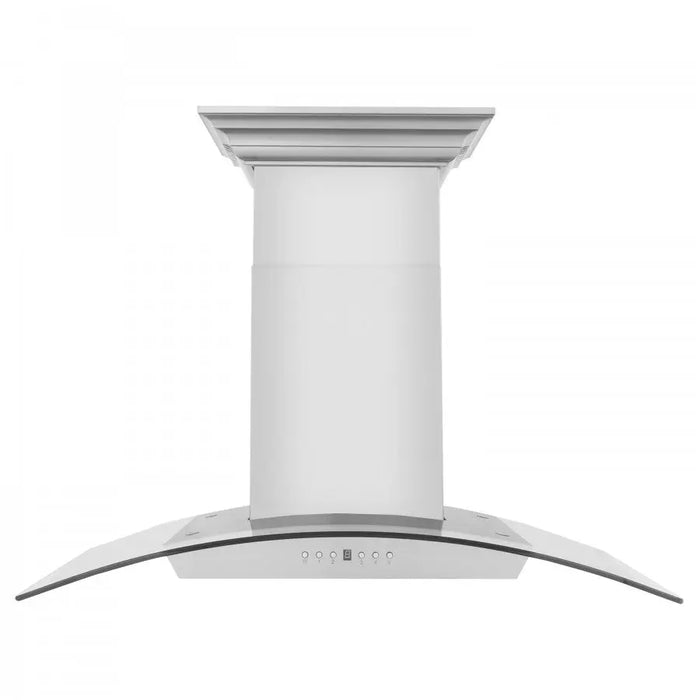 ZLINE 36" Wall Mount Range Hood with Built-in CrownSound® Bluetooth Speakers in Stainless Steel & Glass, KZCRN-BT-36 ZLINE Dreamwood Living