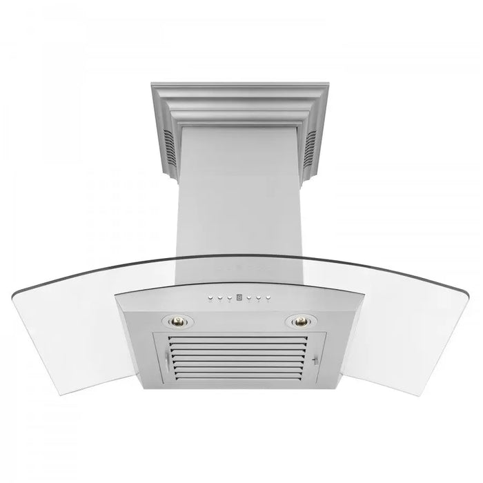 ZLINE 36" Wall Mount Range Hood with Built-in CrownSound® Bluetooth Speakers in Stainless Steel & Glass, KZCRN-BT-36 ZLINE Dreamwood Living