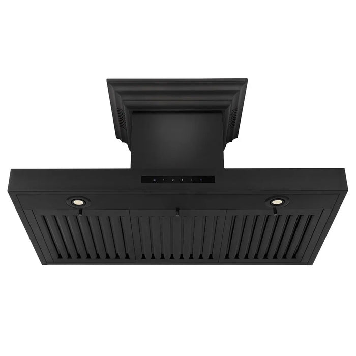 ZLINE 36" Wall Mount Range Hood with CrownSound® Bluetooth Speakers in Black Stainless Steel, BSKENCRN-BT-36 ZLINE Dreamwood Living