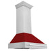 ZLINE 36" Wall Mount Range hood in DuraSnow® Stainless Steel with Red Gloss Shell, 8654SNX-RG-36 ZLINE Dreamwood Living