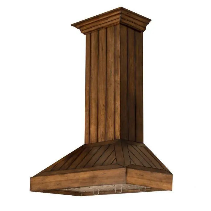 ZLINE 36"  Wooden Wall Mount Range Hood in Rustic Light Finish, KPLL-36 ZLINE