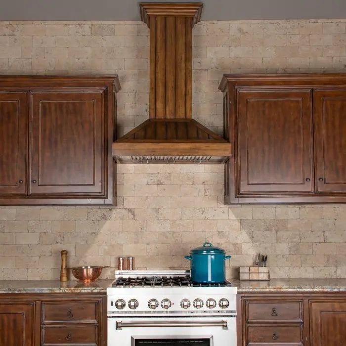 ZLINE 36"  Wooden Wall Mount Range Hood in Rustic Light Finish, KPLL-36 ZLINE