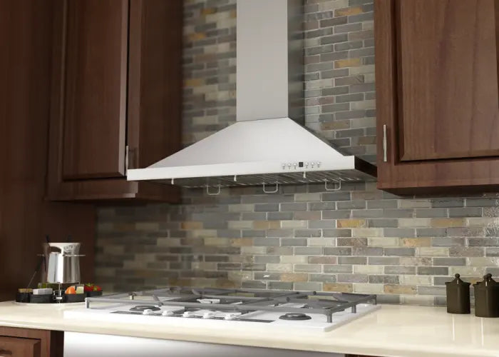 ZLINE 42" Convertible Vent Wall Mount Range Hood in Stainless Steel with Crown Molding, KBCRN-42 ZLINE