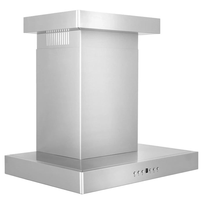 ZLINE 42" Convertible Vent Wall Mount Range Hood in Stainless Steel with Crown Molding, KECRN-42 ZLINE Dreamwood Living