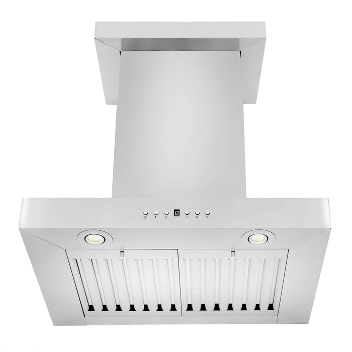 ZLINE 42" Convertible Vent Wall Mount Range Hood in Stainless Steel with Crown Molding, KECRN-42 ZLINE Dreamwood Living