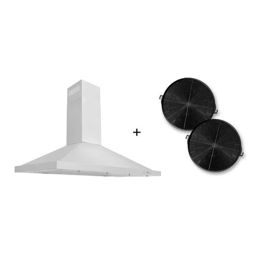 ZLINE 42" Convertible Wall Mount Range Hood in Stainless Steel with Charcoal Filters, KB-CF-42 ZLINE Dreamwood Living