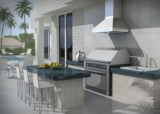 ZLINE 42" Outdoor Ducted Wall Mount Range Hood in Outdoor Approved Stainless Steel, 667-304-42 ZLINE