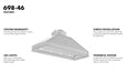 ZLINE 46 in. Width Wall Mount Range Hood Insert (18 in. Depth), 698-46 ZLINE