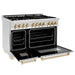 ZLINE 48" Autograph Edition Dual Fuel Range in Stainless Steel with Gold Accents, RAZ-48-G ZLINE