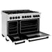 ZLINE 48" Autograph Edition Dual Fuel Range in Stainless Steel with White Matte Doors and Matte Black Accents, RAZ-WM-48-MB ZLINE Dreamwood Living