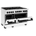 ZLINE 48" Autograph Edition Dual Fuel Range in Stainless Steel with White Matte Doors and Matte Black Accents, RAZ-WM-48-MB ZLINE Dreamwood Living