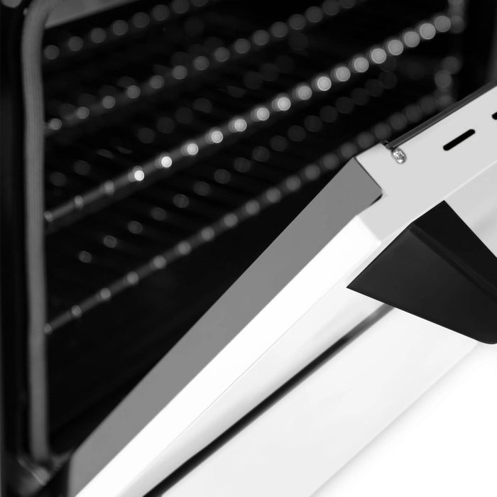 ZLINE 48" Autograph Edition Dual Fuel Range in Stainless Steel with White Matte Doors and Matte Black Accents, RAZ-WM-48-MB ZLINE Dreamwood Living