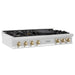 ZLINE 48" Autograph Edition Rangetop in Stainless Steel with Gold Accents, RTZ-48-G ZLINE Dreamwood Living