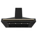 ZLINE 48" Autograph Edition Wall Mount Range Hood in Black Stainless Steel with Gold Handle, BS655Z-48-G ZLINE