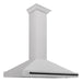 ZLINE 48" Autograph Edition Wall Mount Range Hood in DuraSnow® Stainless Steel with Matte Black Handle, KB4SNZ-48-MB ZLINE Dreamwood Living